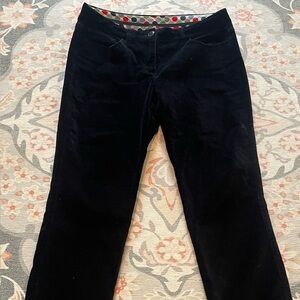 Boden Black Soft Velvet  Trousers